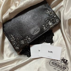 Coach Dinky crossbody gunmetal tea rose